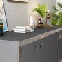 HANAH HOME Komoda Ponny Anthracite Silver - slika 4