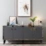 HANAH HOME Komoda Ponny Anthracite Silver - slika 1