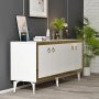 HANAH HOME Komoda Ponny White Gold - slika 3