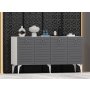 HANAH HOME Komoda Arona White Anhtracite - slika 2