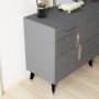 HANAH HOME Komoda Moda Anthracite Silver - slika 4