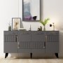 HANAH HOME Komoda Moda Anthracite Silver - slika 1