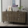 HANAH HOME Komoda Moda Walnut Silver - slika 3