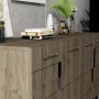 HANAH HOME Komoda Moda Walnut Silver - slika 4