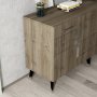 HANAH HOME Komoda Moda Walnut Silver - slika 5