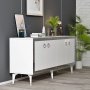 HANAH HOME Komoda Ponny White Silver - slika 3