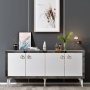 HANAH HOME Komoda Ponny White Silver - slika 1