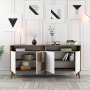 HANAH HOME Komoda Milan 160 Walnut White - slika 4