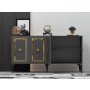 HANAH HOME Komoda Nora Anthracite Gold - slika 4