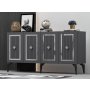 HANAH HOME Komoda Nora Anthracite Silver - slika 2