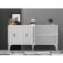HANAH HOME Komoda Midas White Silver - slika 4