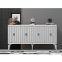 HANAH HOME Komoda Midas White Silver - slika 1