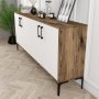 HANAH HOME Komoda Kiev Walnut White - slika 4
