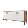 HANAH HOME Komoda Kiev Walnut White - slika 5