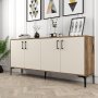 HANAH HOME Komoda Kiev Walnut Cream - slika 3