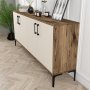 HANAH HOME Komoda Kiev Walnut Cream - slika 4