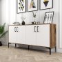 HANAH HOME Komoda Kiev 160 Walnut White - slika 2