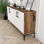 HANAH HOME Komoda Kiev 160 Walnut White - slika 3
