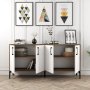 HANAH HOME Komoda Kiev 160 Walnut White - slika 4