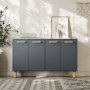 HANAH HOME Komoda Venedik Anthracite - slika 1