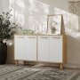HANAH HOME Komoda Venedik Sapphire Oak White - slika 2