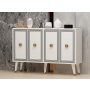 HANAH HOME Komoda Ansel White Gold - slika 2