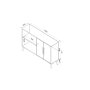 HANAH HOME Komoda Hartın White Gold - slika 5