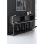 HANAH HOME Komoda Lord Anthracite Silver - slika 2