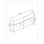 HANAH HOME Komoda Lord Anthracite Silver - slika 4