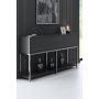 HANAH HOME Komoda Lord Anthracite Silver - slika 1
