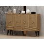 HANAH HOME Komoda Carbın Sapphire Oak Gold - slika 2