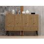 HANAH HOME Komoda Carbın Sapphire Oak Gold - slika 1