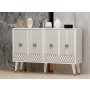 HANAH HOME Komoda Carbın White Gold - slika 2