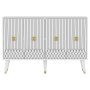 HANAH HOME Komoda Carbın White Gold - slika 3