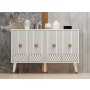 HANAH HOME Komoda Carbın White Gold - slika 1