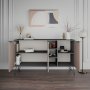 HANAH HOME Komoda Clara Console Anthracite Light Mocha - slika 2
