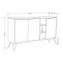 HANAH HOME Komoda Clara Console Anthracite Light Mocha - slika 4