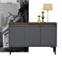 HANAH HOME Komoda Asude Anthracite Walnut - slika 3
