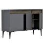 HANAH HOME Komoda Asude Anthracite Walnut - slika 4
