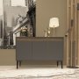 HANAH HOME Komoda Asude Anthracite Walnut - slika 1