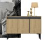 HANAH HOME Komoda Asude Sapphire Oak Anthracite - slika 3