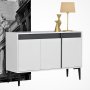 HANAH HOME Komoda Asude White Anthracite - slika 2