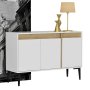 HANAH HOME Komoda Asude White Sapphire Oak - slika 2
