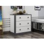 HANAH HOME Komoda Life White Anthracite - slika 2