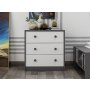 HANAH HOME Komoda Life White Anthracite - slika 1