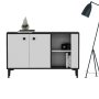 HANAH HOME Komoda Sahra Black Marble White - slika 3