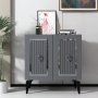 HANAH HOME Komoda Capri Anthracite Silver - slika 1