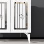 HANAH HOME Komoda Capri White Silver - slika 3