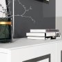 HANAH HOME Komoda Capri White Silver - slika 5