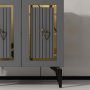 HANAH HOME Komoda Capri Anthracite Gold - slika 3